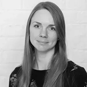 Profile picture in black and white of Cecilia Dahlsjӧ